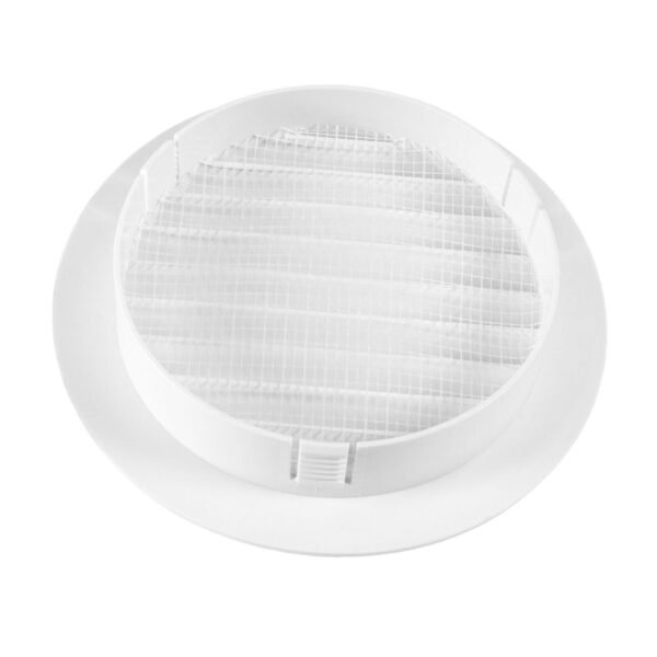 Plastic Louvre Round Air Vent Cover White with Fly Mesh Fly Screen Duct Cover Home & Garden Free Shipping 17