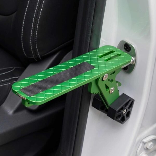 Large Car SUV Folding Door Step Pedal Latch Hook Safety, Easy Access Roof Green
