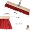 Broom Head Yard Brush Stiff Soft Bristle Heavy Duty Outdoor Garden Sweeping 16″ Cleaning Supplies Free Shipping 47