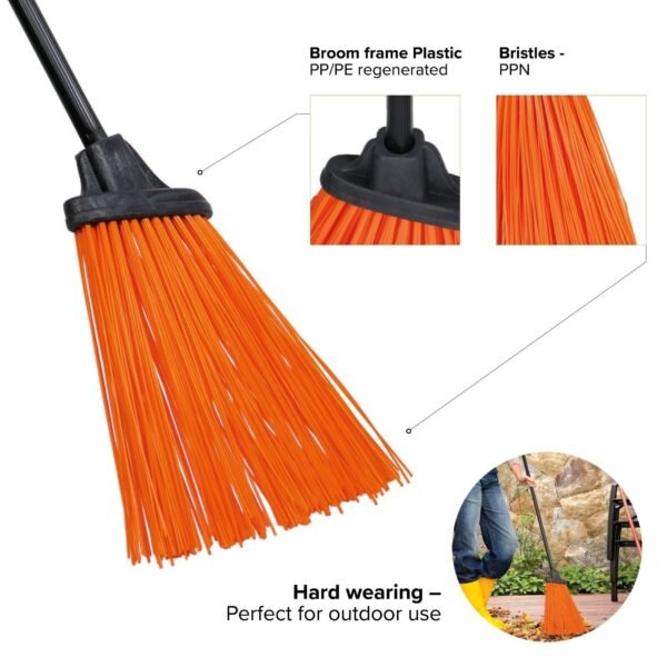 Broom Head Outdoor Yard Sweeping Brush Long Stiff Bristle for Garden Patio Deck Cleaning Supplies Free Shipping 11