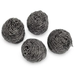 Spontex Stainless Steel Scourer Wire Wool Cleaning Pads Remove Tough Dirt Burnt