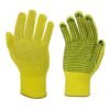 2 Pairs Hi-Vis Work Gloves – PVC Grip Safety Gloves for Warehouse & Construction