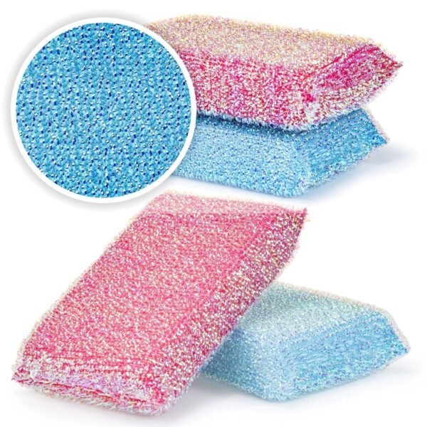 Sponge Scourers Non Scratch Dish Washing Kitchen Scourer Scouring Pads Pack of 2
