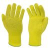 2 Pairs Hi-Vis Work Gloves – PVC Grip Safety Gloves for Warehouse & Construction