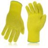 2 Pairs Hi-Vis Work Gloves – PVC Grip Safety Gloves for Warehouse & Construction