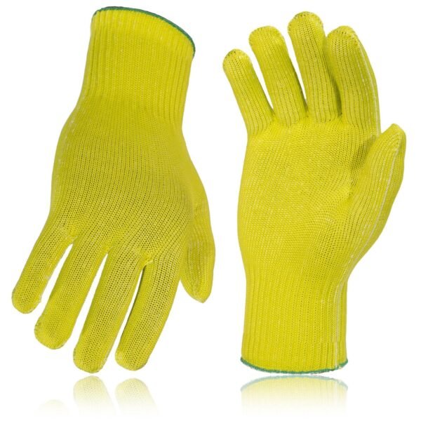 2 Pairs Hi-Vis Work Gloves – PVC Grip Safety Gloves for Warehouse & Construction