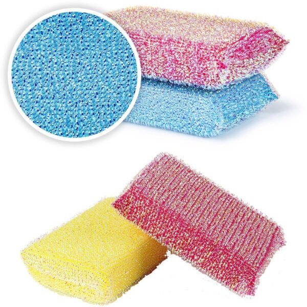 Sponge Scourers Non Scratch Dish Washing Kitchen Scourer Scouring Pads Pack of 2