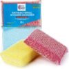 Sponge Scourers Non Scratch Dish Washing Kitchen Scourer Scouring Pads Pack of 2