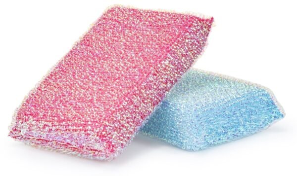 Sponge Scourers Non Scratch Dish Washing Kitchen Scourer Scouring Pads Pack of 2