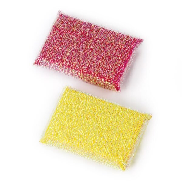 Sponge Scourers Non Scratch Dish Washing Kitchen Scourer Scouring Pads Pack of 2