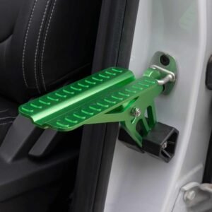 Car Van Door Step Hook Foot Tread Stool Pedal Roof Box Access Secure Grip Green