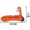 Folding Car Door Latch Hook Step Foot Pedal Ladder Car Roof Shatter Glass Orange