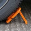 Folding Car Door Latch Hook Step Foot Pedal Ladder Car Roof Shatter Glass Orange