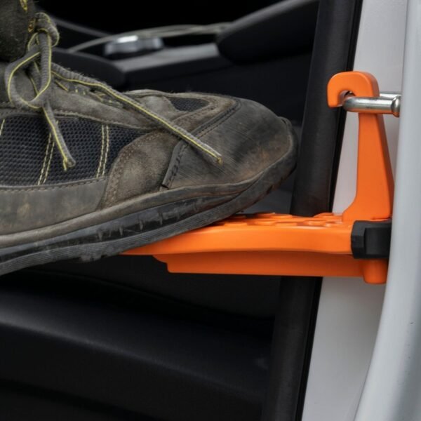 Folding Car Door Latch Hook Step Foot Pedal Ladder Car Roof Shatter Glass Orange