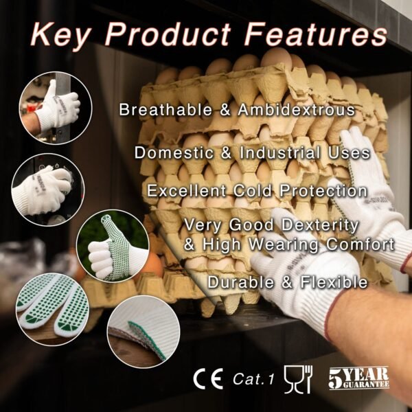 Thermal Work Gloves Mens Safety Grip Freezer Cold Protection 2 Pairs Home & Garden Free Shipping 13