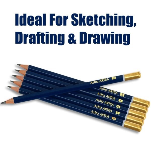 Art Sketching Pencil Set Professional Artist Drawing Graphite 6 Pencils in Tin Case Arts & Crafts Supplies Free Shipping 11