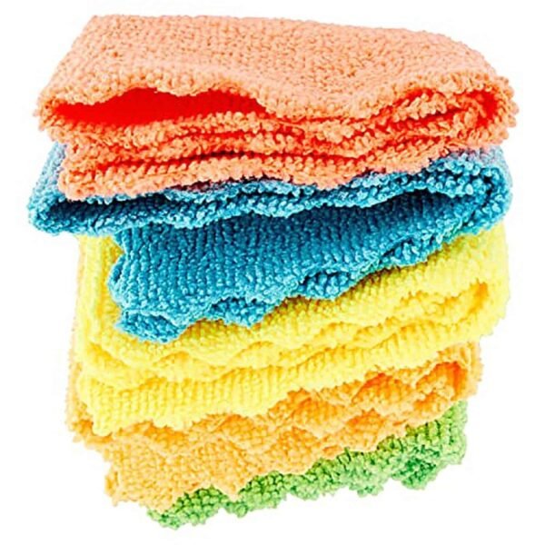 Spontex Microfibre Cloths Car Detailing Window Cleaning Kitchen Microfiber Towel Pack of 5