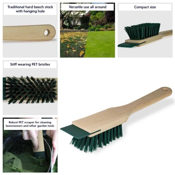 Heavy Duty Garden Brush with Scraper – Cleans Lawn Mowers, Wellies Boots & Tools DIY & Tools Free Shipping 15