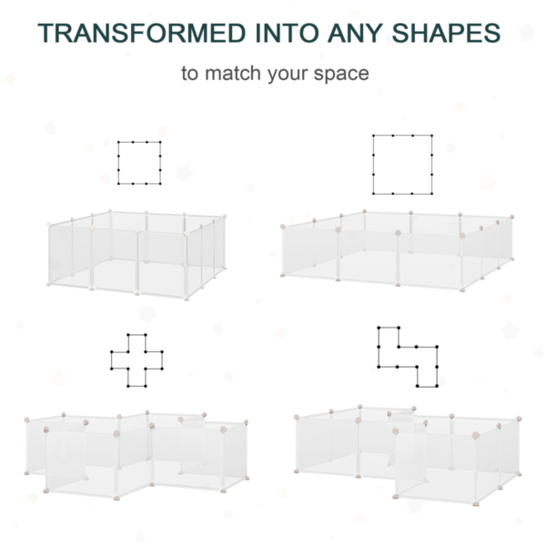 Pet Playpen DIY Small Animal Cage 12 Panels for Bunny Chinchilla Pawhut Horse & Petcare Free Shipping 15