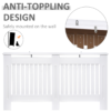 Homcom painted slatted mdf radiator cover 152x19x81cm with shelf – home diy accessory uk lifestyle & decor free shipping 31