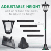 Solar Powered LED Lamp Post IP44 – Garden Path Light, Black Garden Free Shipping 31