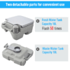 10L Dual-Tank Portable Toilet for Outdoor Camping, Grey HOMCOM
