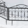 Decorative 4-Piece Metal Garden Fence Border Edging with Interlocking Panels Garden Free Shipping 33