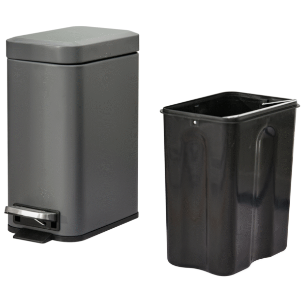5L Steel Step Trash Can with Quiet-Closed Lid & Removable Inner Bucket Home & Garden Free Shipping 19