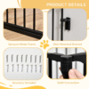 3-Panel Pet Gate | Dog Playpen, Indoor Stair Barrier w/ Walk-Through Door, Black