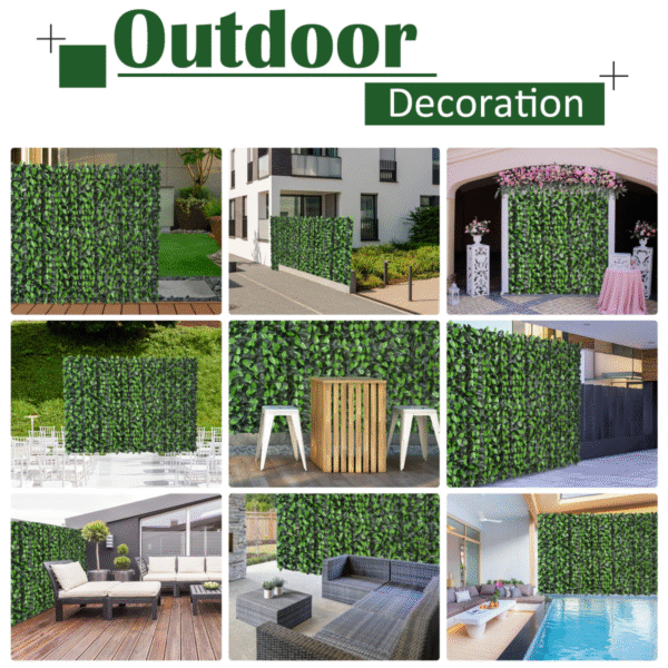 Artificial Leaf Privacy Screen Fence Panel for Garden 3m x 1m – UV Safe Garden Free Shipping 19