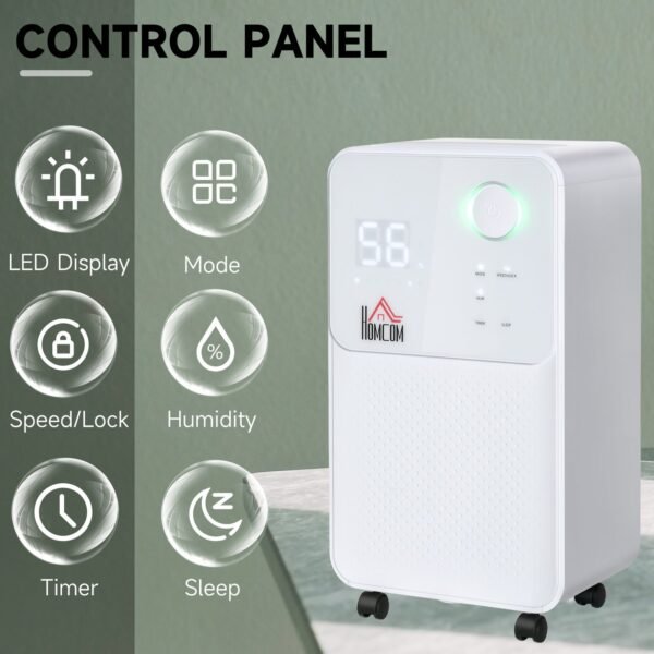 Compact 12L/Day Quiet Dehumidifier for Home & Laundry Home & Garden Free Shipping 17