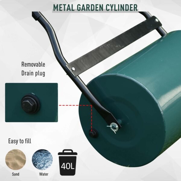 50L Steel Lawn Grass Roller – Flatten Your Garden with Ease Home & Garden Free Shipping 15