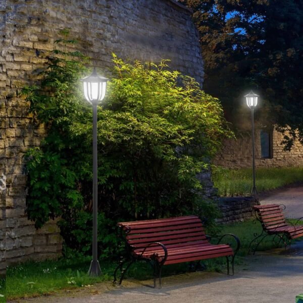Elegant 1.77m Solar LED Lamp Post Garden Free Shipping 7