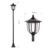 Elegant 1.77m Solar LED Lamp Post Garden Free Shipping 25