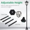 Elegant 1.77m Solar LED Lamp Post Garden Free Shipping 27