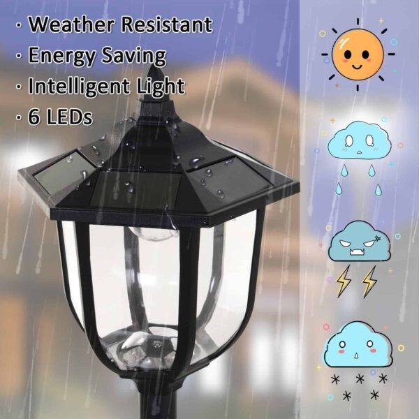 Elegant 1.77m Solar LED Lamp Post Garden Free Shipping 13
