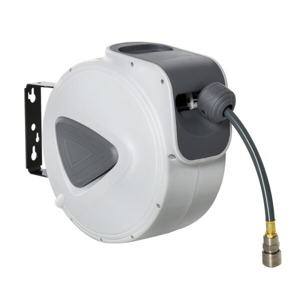 DURHAND 10m Retractable Air Hose Reel – 180° Rotating & Lockable Hose Home & Garden Free Shipping 5