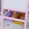 Double-Sided Kids Wooden Art Easel with Paper Roll & Chalkboard Baby Free Shipping 35