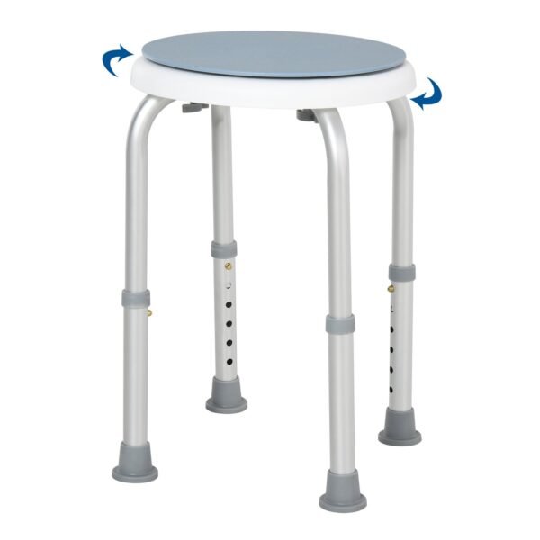 360° Swivel Shower Stool - Adjustable Height and Non-Slip Safety