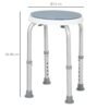 360° Swivel Shower Stool - Adjustable Height and Non-Slip Safety