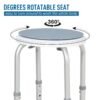 360° Swivel Shower Stool - Adjustable Height and Non-Slip Safety