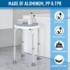360° Swivel Shower Stool - Adjustable Height and Non-Slip Safety
