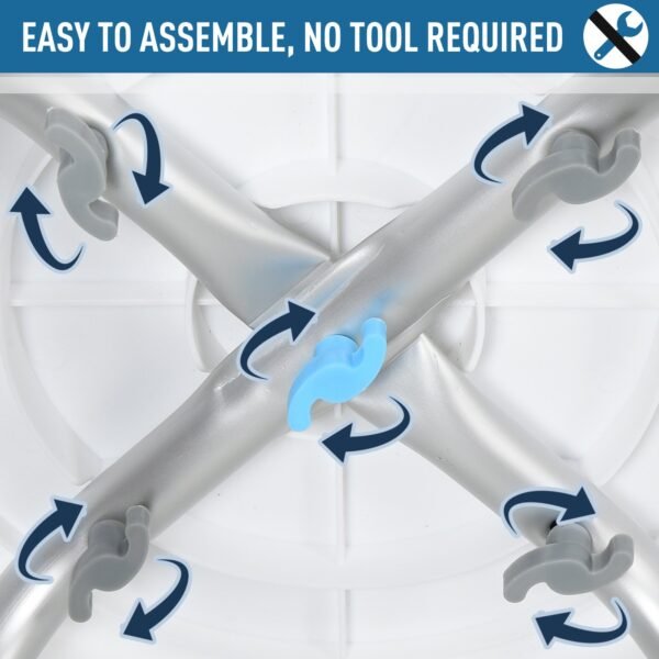 360° Swivel Shower Stool - Adjustable Height and Non-Slip Safety