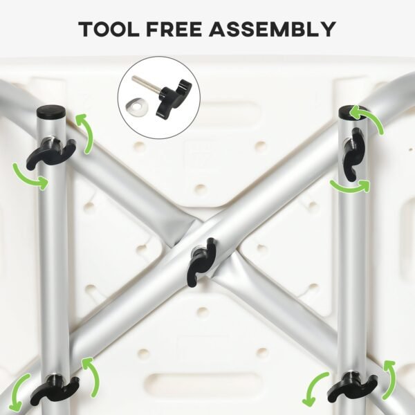 Adjustable Shower Stool for Users of All Ages