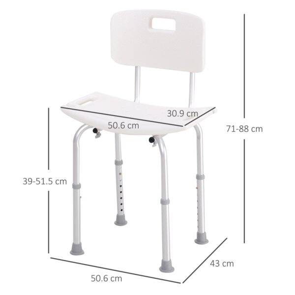 Adjustable Bath Chair - Non-Slip Shower Seat