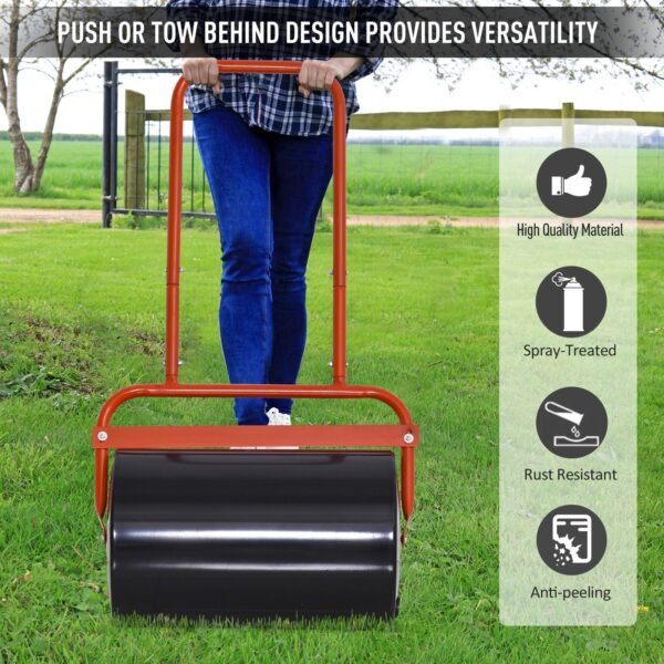 Outsunny 38L Push/Tow Lawn Roller Garden Free Shipping 15