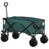 Outsunny Folding Cargo Wagon Trailer – 70kg Capacity Beach Cart with Handle Garden Free Shipping 15