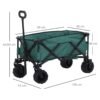 Outsunny Folding Cargo Wagon Trailer – 70kg Capacity Beach Cart with Handle Garden Free Shipping 19