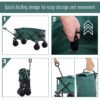Outsunny Folding Cargo Wagon Trailer – 70kg Capacity Beach Cart with Handle Garden Free Shipping 23