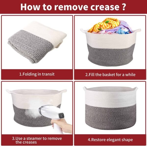 Eco-Friendly Hand-Woven Laundry Basket – Multi-Use Home & Garden Free Shipping 17